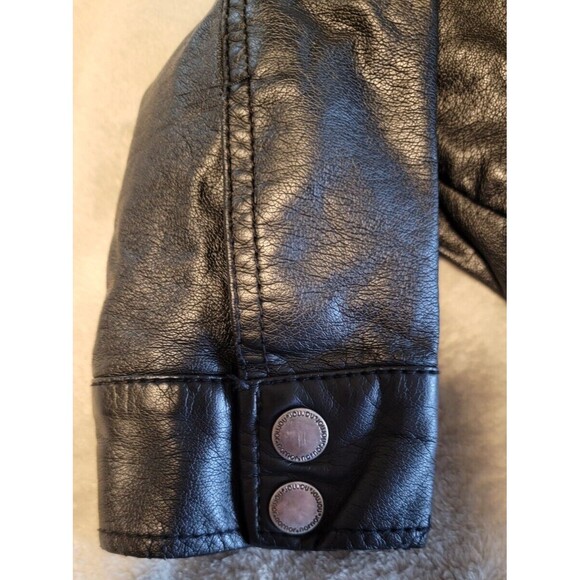 JOUJOU Girls Black Faux Leather Jacket  size M  10/12 - Picture 10 of 13